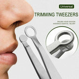 1x Nasal Cleaning Trimmer Round Tip Stainless Steel Nose Trimming Tweezers Asstd