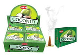 120x HEM Coconut Incense Cones Natural Fragrance Smoke Air Purifier