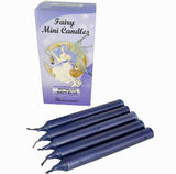 Fairy Mini Candles Metallic Navy Blue Lacquered Protection Rituals - Pack of 20