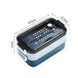 Bento Box Lunch Containers Food Microwave Stainless Portable Dinnerware Blue