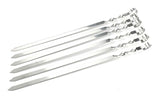 Barbecue Skewer Kebab Stick Flat Pointed BBQ Stainless Steel 60cm 6 pack Set