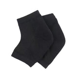 1pair Heel Socks Silicone Gel Cracked Foot Skin Care Protector SleevePain -Black