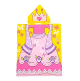 1x Summer Splash Kids Small Hooded Poncho Beach Towel - Princess