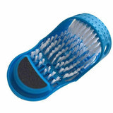 1Pc Foot Scrubber Massager Shower Feet Cleaner Exfoliating Bath Wash Slipper Brush - Blue