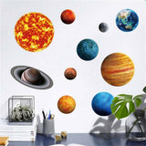 10x Glow In The Dark Wall Sticker Luminous Solar System Space Planet Room -Large