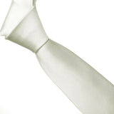 Mens Skinny Tie Plain Wedding Slim Necktie Formal Casual Narrow Party White