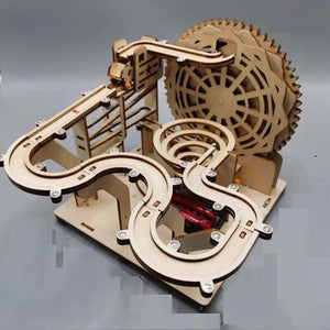 Roller Coaster Technology-driven Handmade DIY Wooden Gifts 3D Toys Experiment