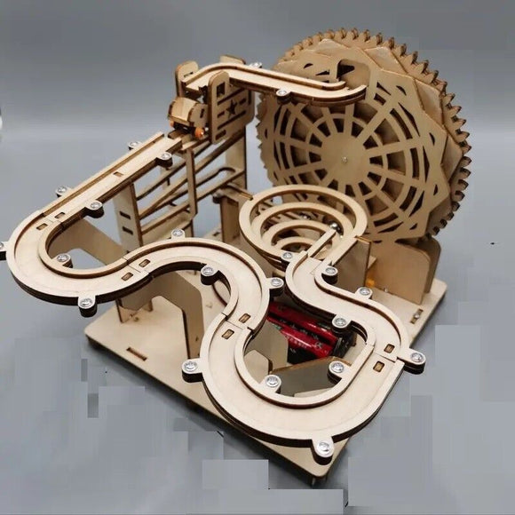 Roller Coaster Technology-driven Handmade DIY Wooden Gifts 3D Toys Experiment