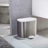 Joseph Joseph Split Bathroom Waste Separation Bin Stainless Steel