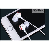EXTRA BASS Earphones Earbuds Headset Headphones Mic for PC Samsung iPhone Black