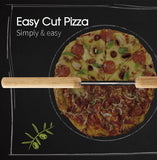 Kitchen Stainless Steel Pizza Cutter Rocker Blade Slicer 35CM  Protective Cover