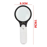 Magnifying Glass 45x Magnifier Handheld Loupe Reading Optical Clarity With Light