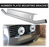 Number Plate Bullbar Frame For Driving Light Bar Mount Mounting Bracket Silver