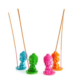 Baby Buddha Incense Burner Holder Home Decor Aromatherapy Yoga -Blue Health