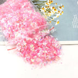 4 bags Nail Art Glitter Holographic Flakes Glitter DIY Nail Art 3D Sequins Decor