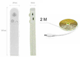 Cool White Battery Operated Motion Sensor Cabinet Light LED Strip Under Bed 2M