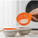 Two Egg Poacher Microwave Oven Kitchen Novelty Gadgets Sandwich Breakfast Asstd