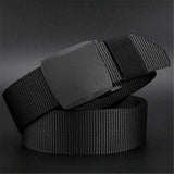 Outdoor Nylon Belt Women Men's Sport Military Waistband Canvas Web Belt  Black