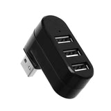 3 Port USB HUB Distribution Splitter Adapter Super Speed Data Hub Laptop - Black