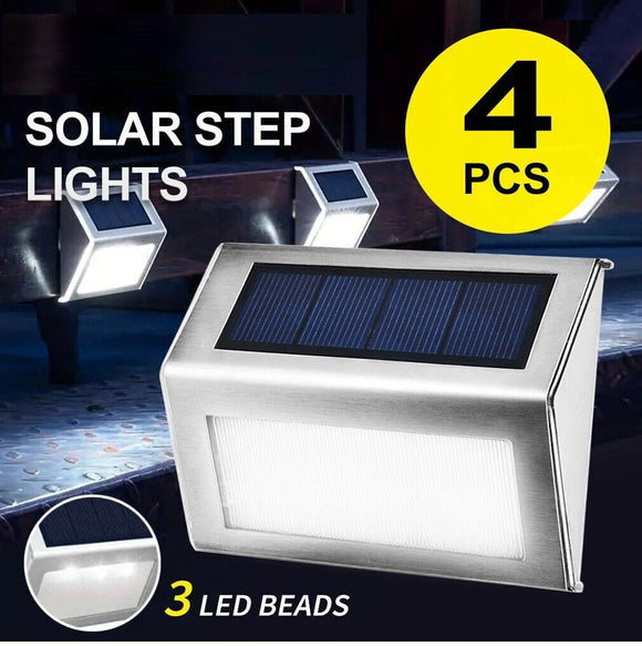 Solar powered deals led step lights