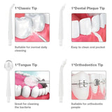 Cordless Oral Irrigator Water Jet Dental Teeth Flosser Tooth Cleaner 4Jet -White