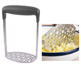 Appetito Stainless Steel Potato Masher Horizontal Soft Grip Kitchen Tool