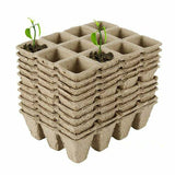 10pcs 12Hole Biodegradable Paper Seedling Pots Seed Tray Starting Garden Nursery