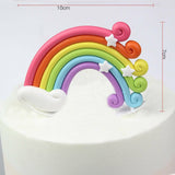 Rainbow Shape Cake Topper Flag Birthday Party Baby Shower Theme Baking Decor