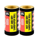 2 Rolls Sandpaper Rolls Wet & Dry Use 400 Grit Cut To Size 3m Handy Hardware