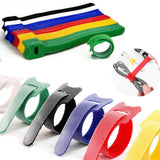 12x Mix Hook and Loop Cable Ties Reusable Magic Cords Organiser Strap Tidy Grip