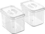 Boxsweden Crystal 4PC Storage Container Set Clear Plastic Organiser Tray Box