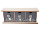 Mandala Boho Home 3 Drawer Wooden Organizer Jewellery Mini Drawer Decoration