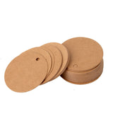 200x Kraft Paper Tags Round  Brown Card Cardboard Wedding Party Gift DIY 5X5cm
