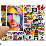 50pcs Music Rock Band Punk Vinyl Decal Stickers Laptop Waterproof Luggage Phone