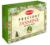 120x HEM Jasmine Incense Cones Natural Fragrance Smoke Air Purifier