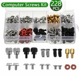 228pcs Computer PC Screws Kit Case Motherboard For CD-ROM Hard Disk Repair Tool