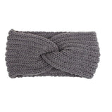 Knitted Headband Women Crochet Winter Ear Warmer Hairband Headwrap - Gray