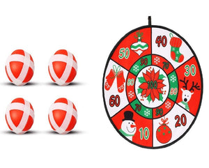 Christmas Dart Board Game for Kids with Balls Indoor Sports Throwing Home Toys