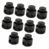 20x Double Hole Toggle Cord Stopper Locks End Drawstring Spring Loaded With Hole
