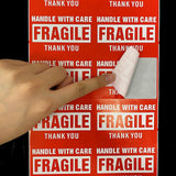 50pcs Fragile Handle With Care Thank You Label Sticker Adhesive Label 5.1x7.6cm