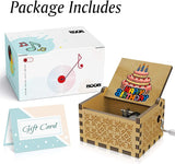 Wooden Music Box Vintage Anniversary Wedding Gift Happy Birthday Gift Valentines