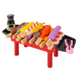 28pcs Kids BBQ Set Pretend Play Kitchen Food Toys Cooking Fun Playset