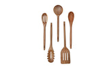 5 Piece St. Clare Utensil Set Sustainably Farmed Solid Acacia Wood Eco Friendly