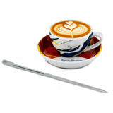 16x Coffee DIY Steel Art Pen Needle Coffee Latte Barista Template Stencils