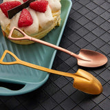 4 Pcs Shovel Shape Spoon Tea Coffee Sugar Cake Scoop Dessert Ice Cream Spoon