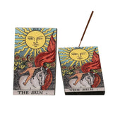 The Sun  Wooden Incense Burner The Sun  Stick Burner Meditation 7.5x12.5cm