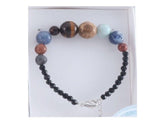 Planetary Gemstomes Bracelet Universe Galaxy Natural Stone Unique Gift - Style 3