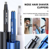 Remover Nose Ear Clipper Hair Trimmer Eyebrow Electric Men Rechargeable Blue