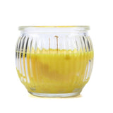 3pcs Citronella Candle In Glass Holder Round Shape 200g Yellow Wax 6.5x6.5cm