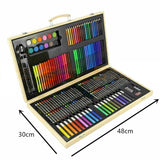 180pcs Complete Art Set Box Case Paints Drawing Colour Pencils Pastels Kids